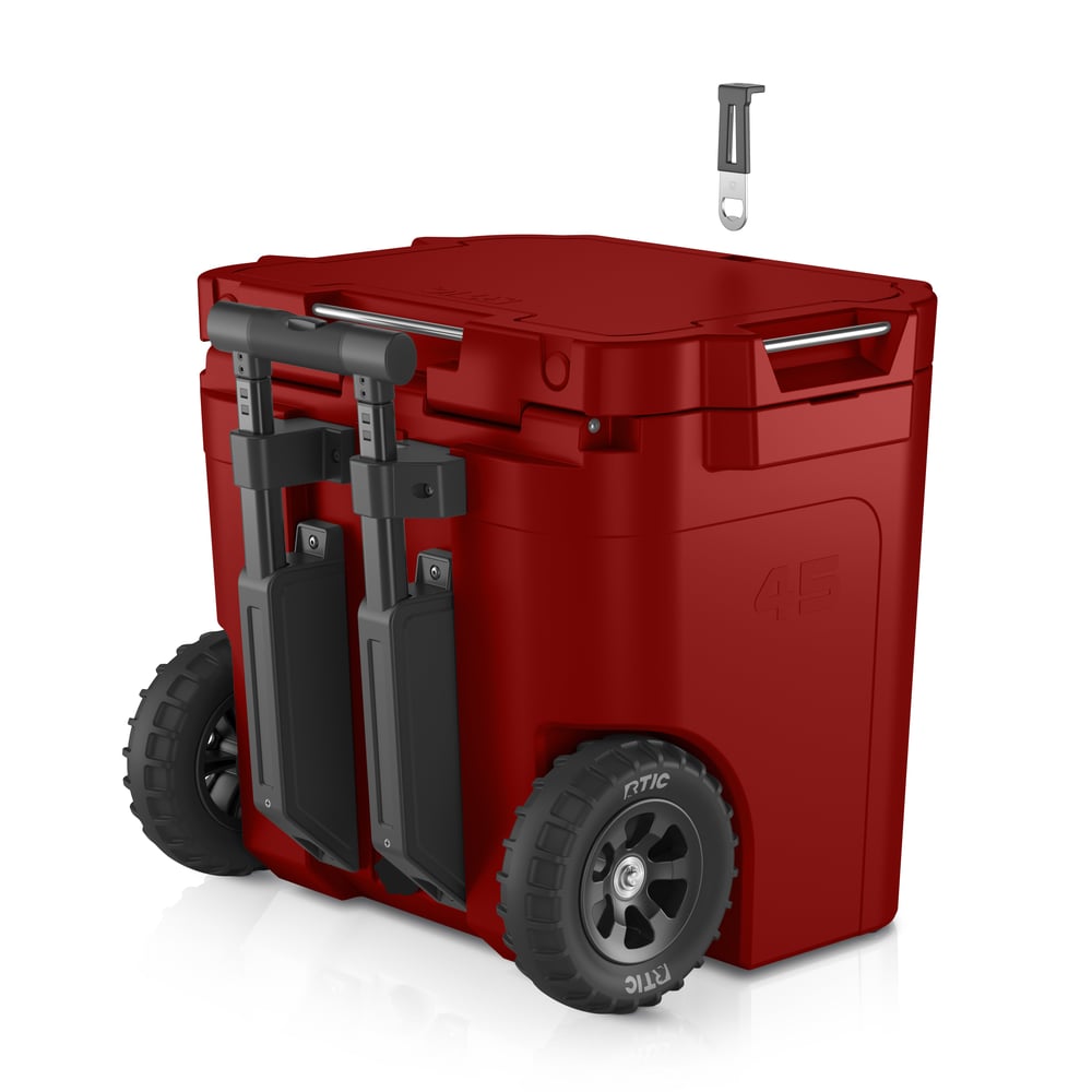 45 QT Ultra-Tough Wheeled Cooler Black Cherry - Image 9