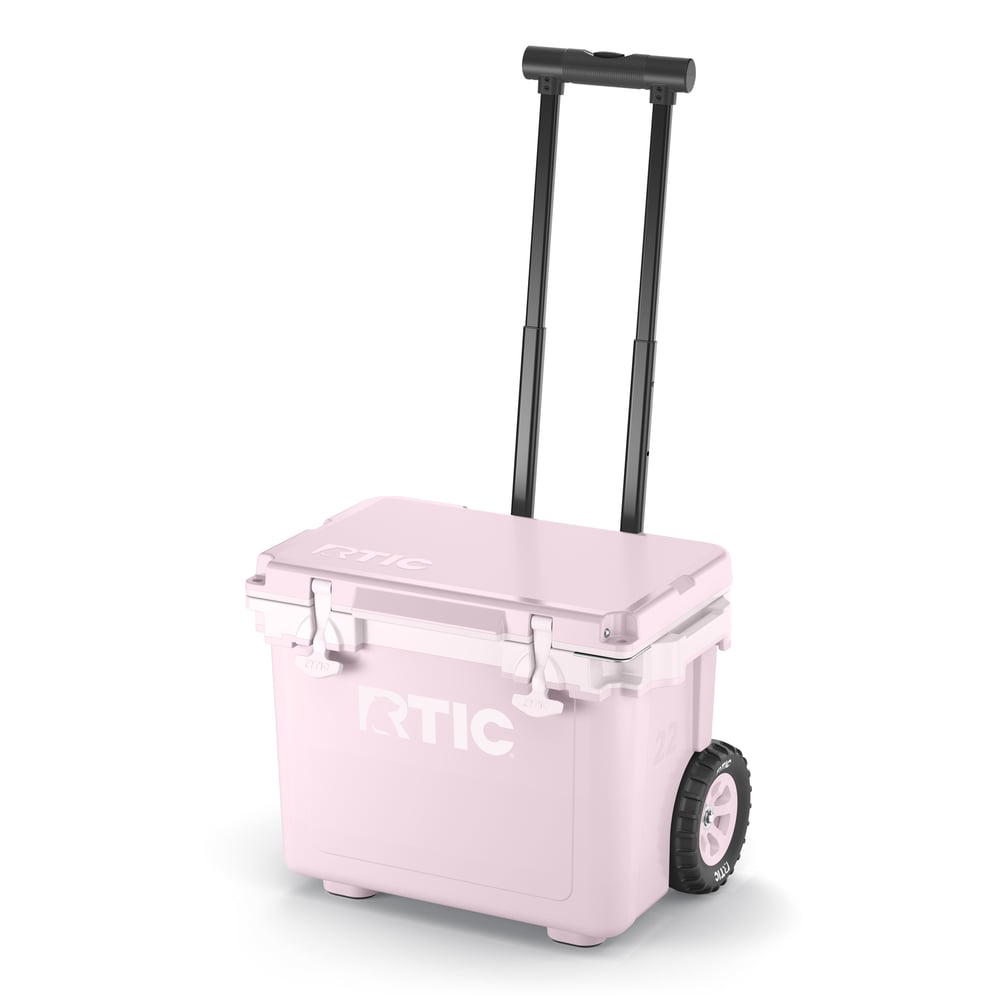 22 QT Ultra-Light Wheeled Cooler Pale Pink - Image 10