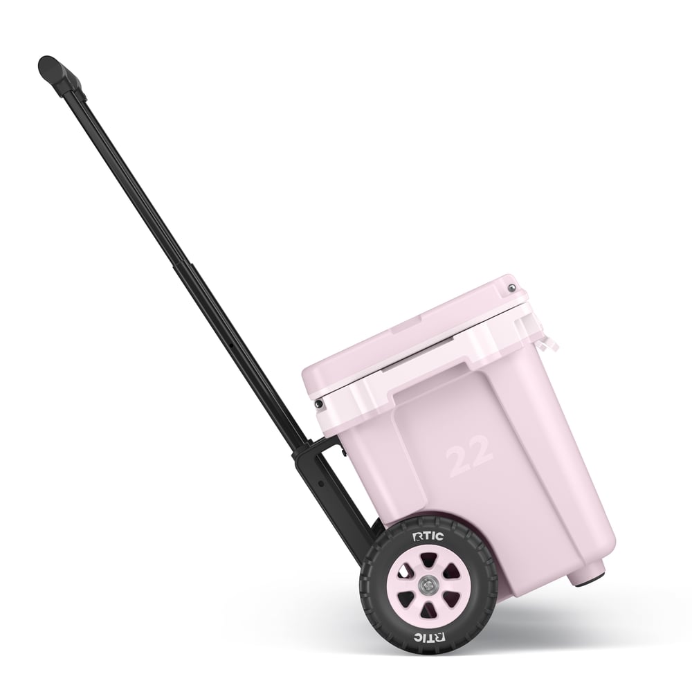 22 QT Ultra-Light Wheeled Cooler Pale Pink - Image 4