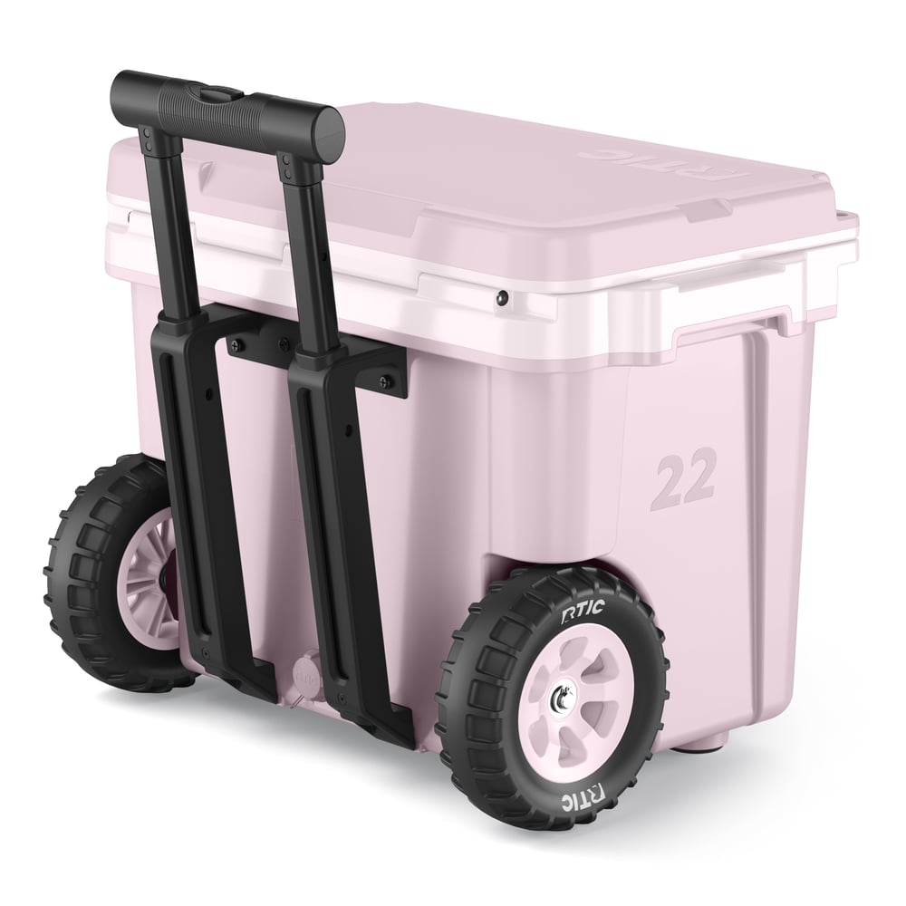22 QT Ultra-Light Wheeled Cooler Pale Pink - Image 8