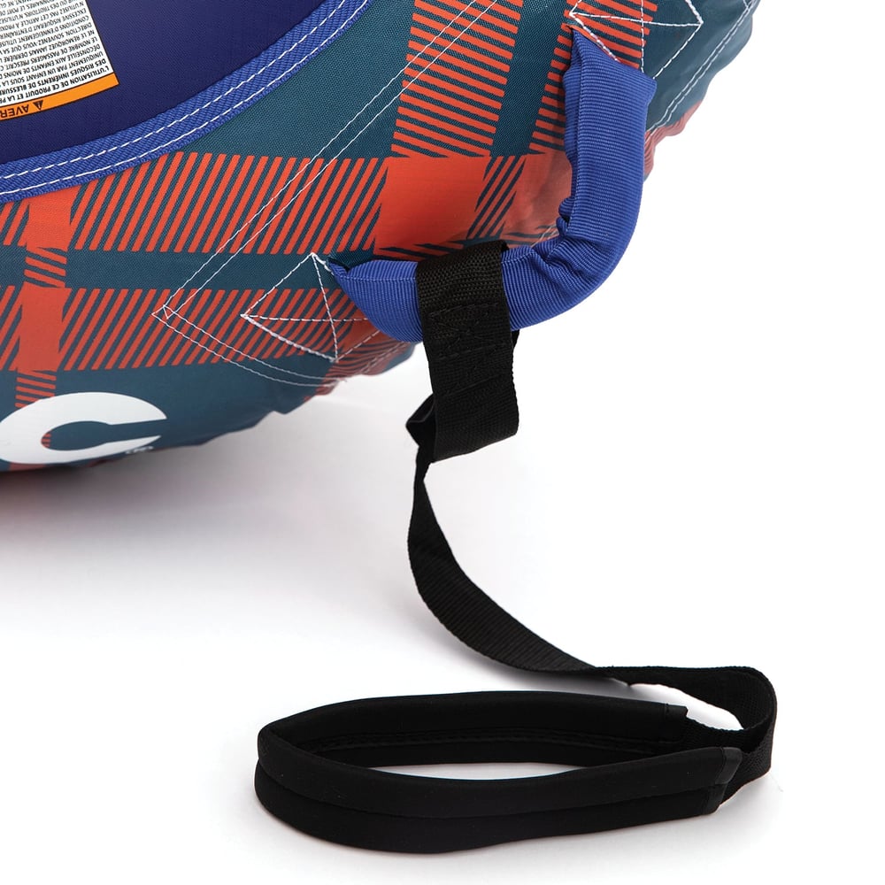 RTIC Tough Snow Tubes Slate Blue/Orange Plaid - Image 2