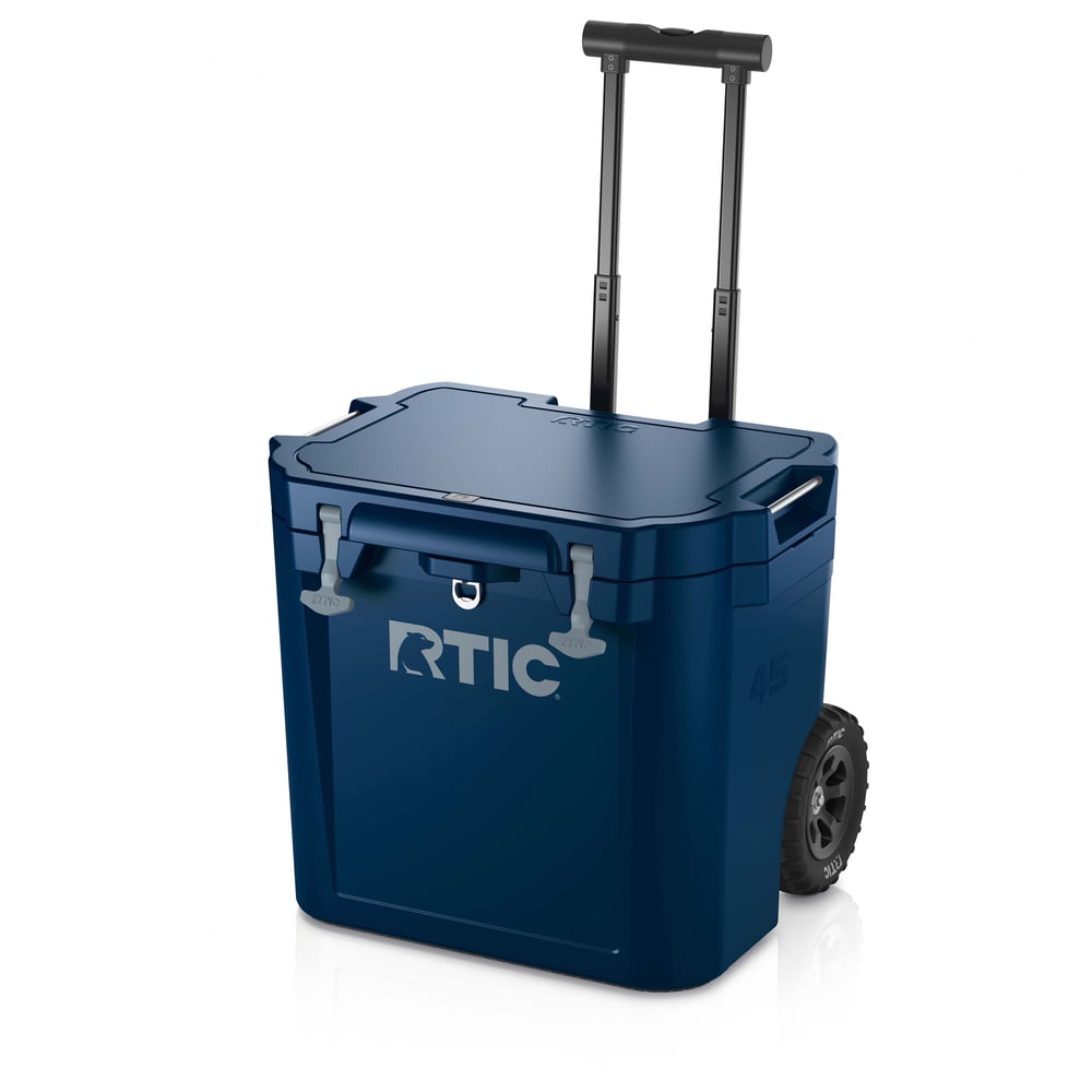 45 QT Ultra-Tough Wheeled Cooler Navy - Image 11