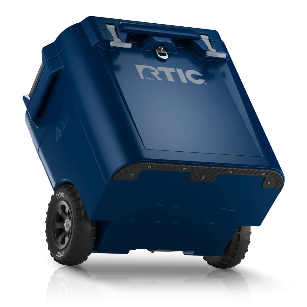 45 QT Ultra-Tough Wheeled Cooler Navy - Image 6