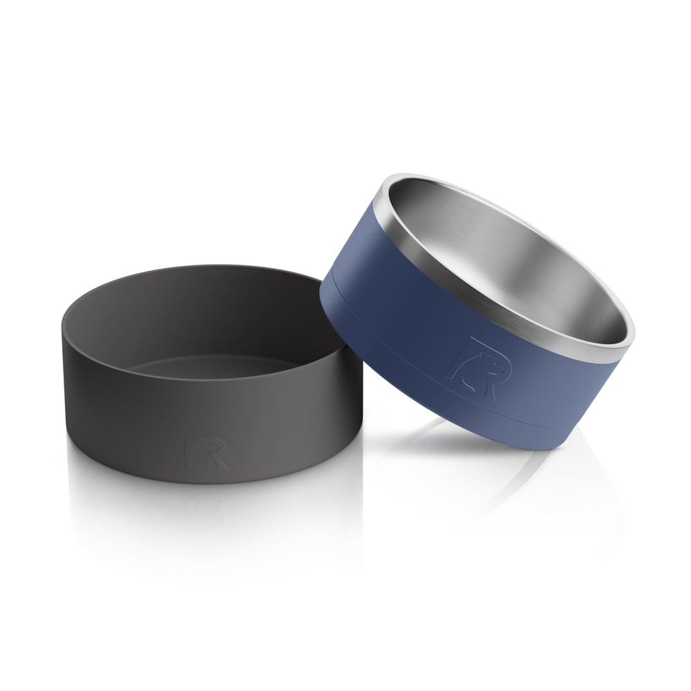 3-In-1 Dog Bowl Navy & Graphite - Image 8