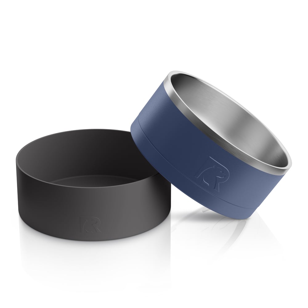 3-In-1 Dog Bowl Navy & Graphite - Image 8
