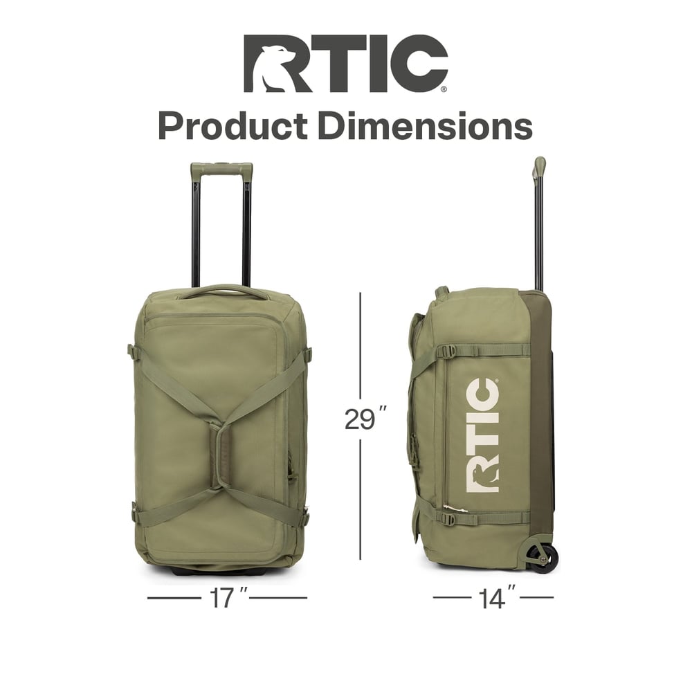 Road Trip Rolling Duffle Bag Olive & Beach - Image 18