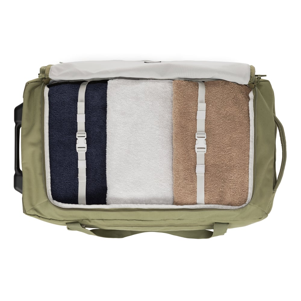 Road Trip Rolling Duffle Bag Olive & Beach - Image 6