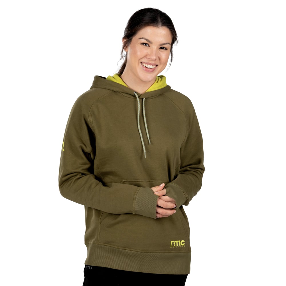Water-Repellent Pullover Hoodie – Athletic Fit Olive - Image 4