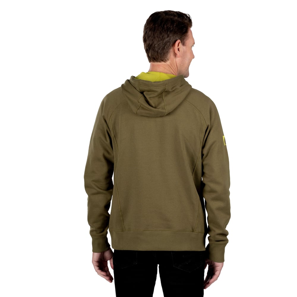 Water-Repellent Pullover Hoodie – Athletic Fit Olive - Image 7