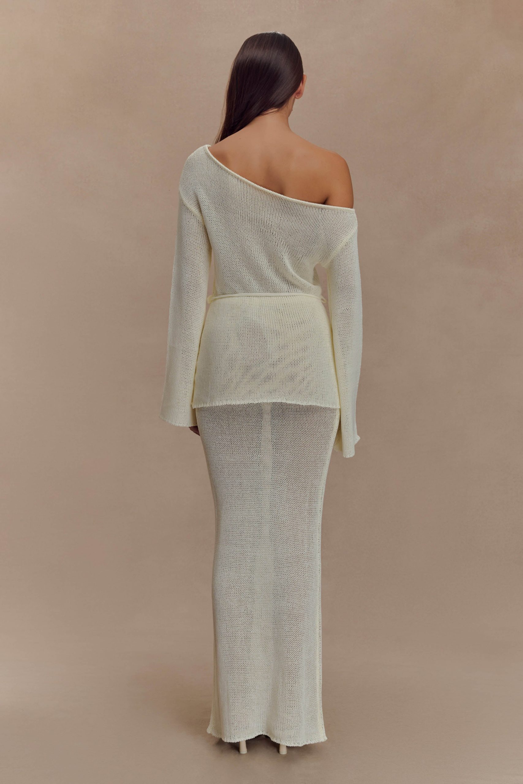 Reagan Off Shoulder Knit Top - White - Image 6