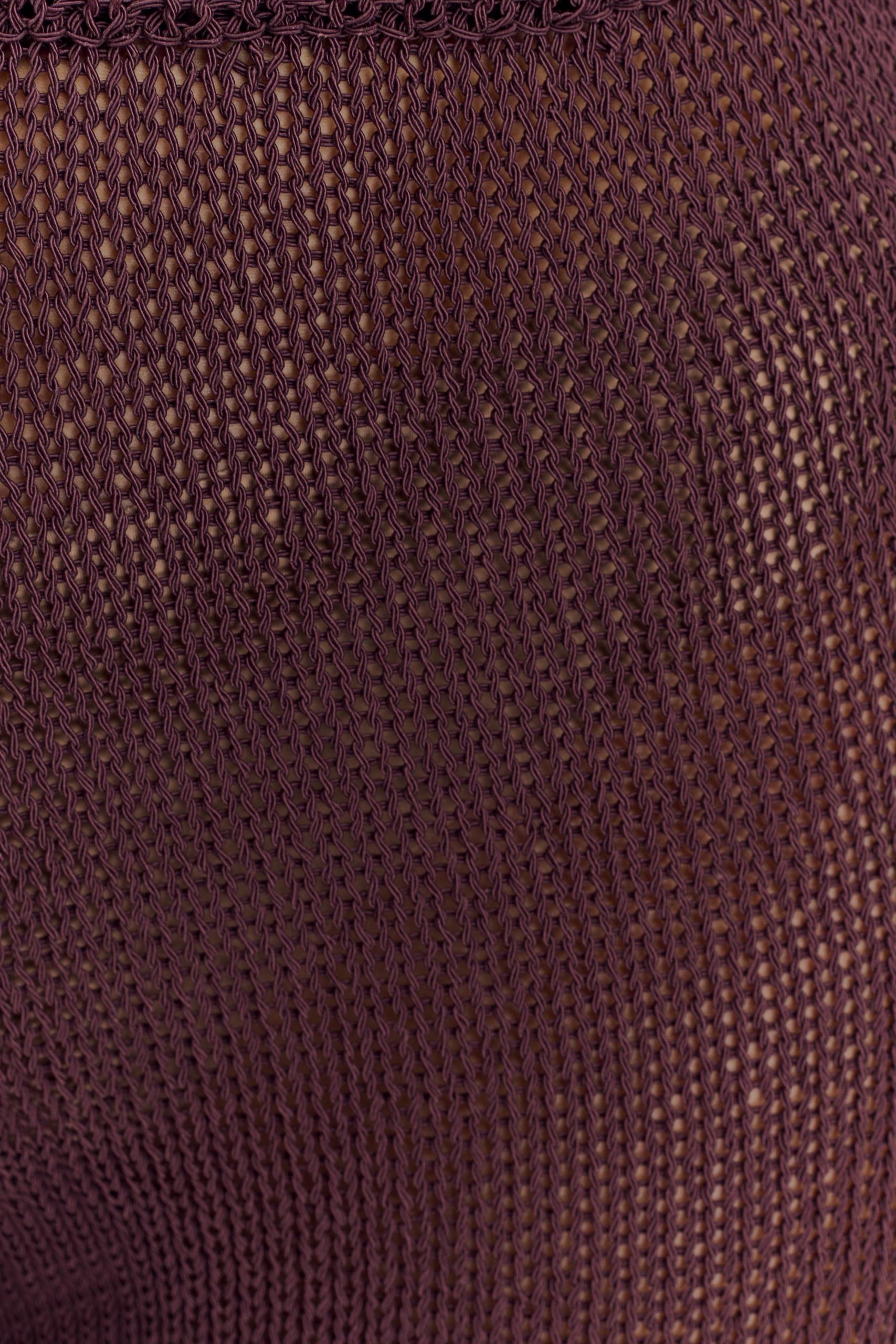 Malani Wide Leg Knit Pants - Chocolate - Image 5