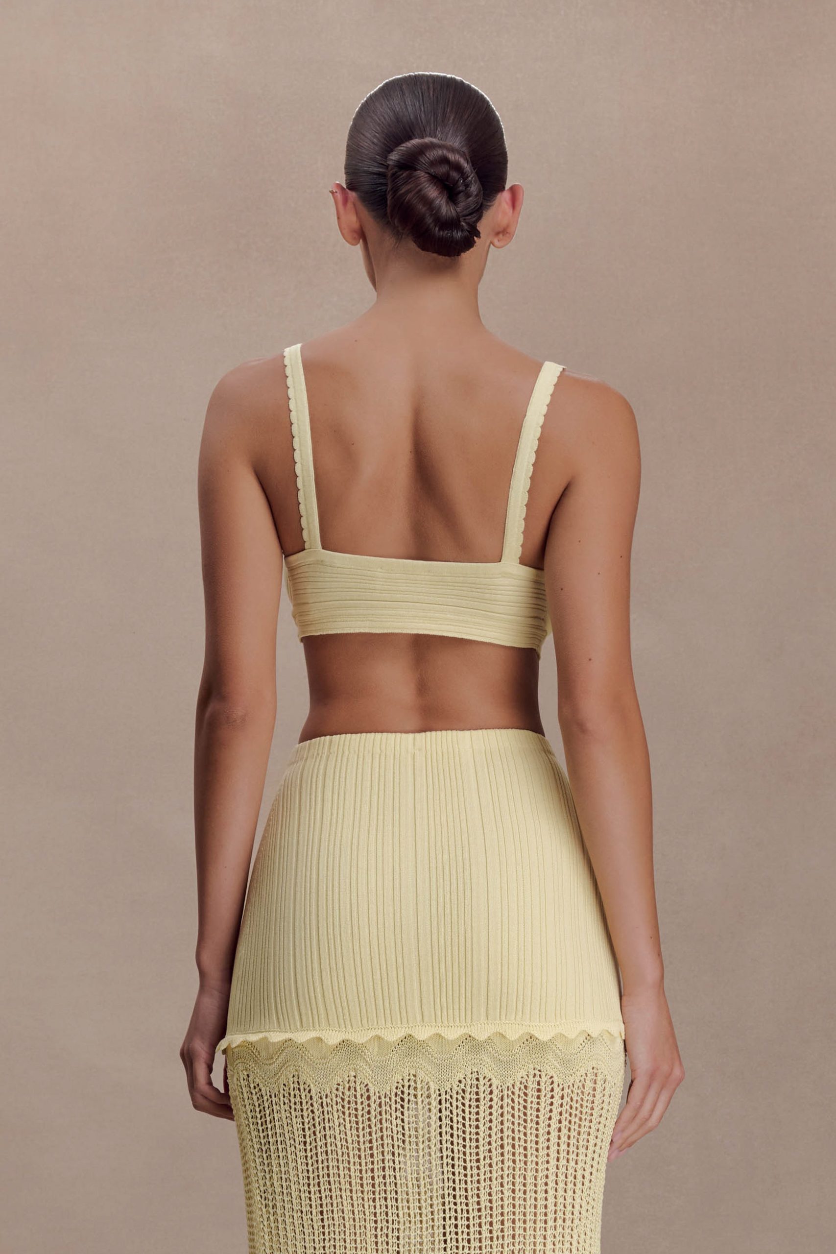 Coleene Pointelle Knit Top - Lemon - Image 2